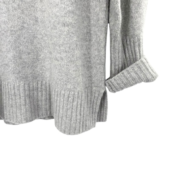 J. Crew Women’s Gray Cashmere Tunic Sweater Crewneck - Picture 3 of 8
